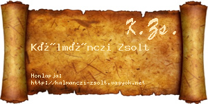 Kálmánczi Zsolt névjegykártya