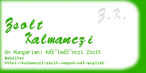 zsolt kalmanczi business card